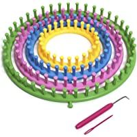 iGadgitz Home U6988 - Telar Redondo- Telar Circular- Loom Knitting Loom Set- Kit de Tejido (4 tamaños - 14cm|19cm|24cm…